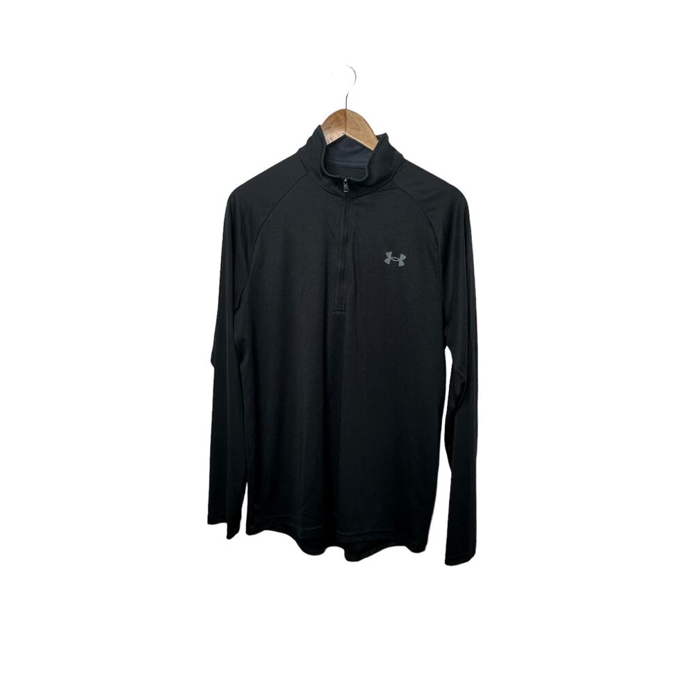 Under Armour Loose Fit Velocity 2.0 Black 1/4 Zip Pullover Shirt Men's Large